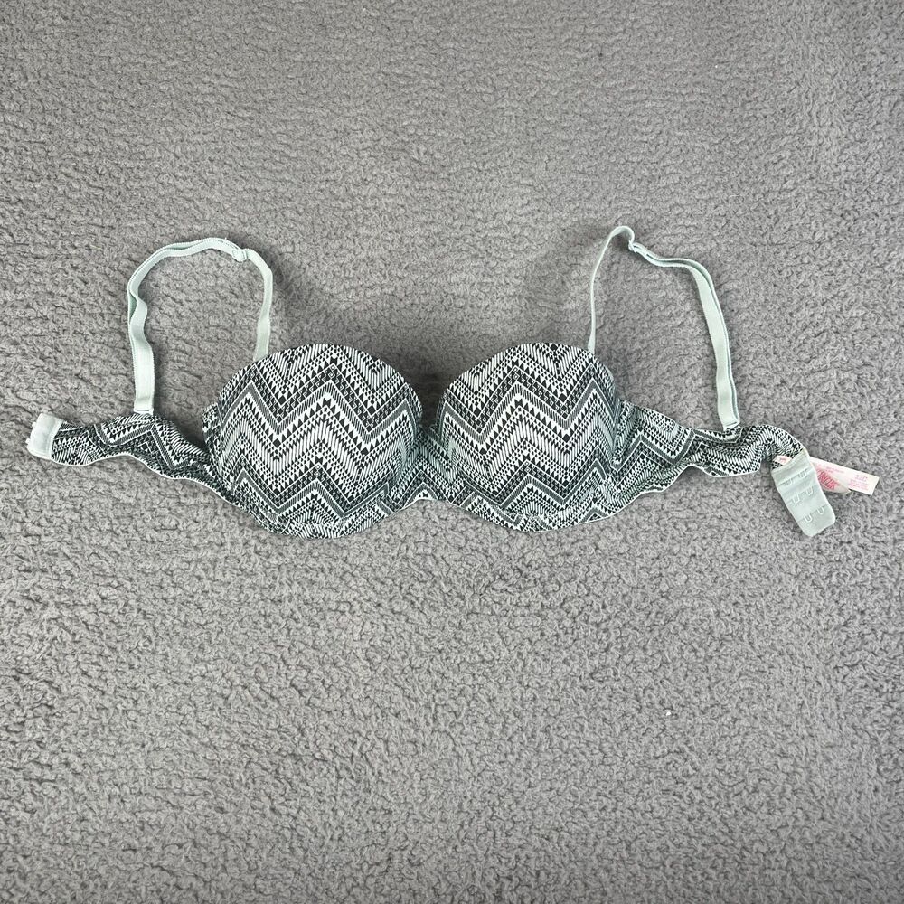 PINK VICTORIA'S SECRET  Balconette Push Up Underwire Bra 32C Mint Green Black